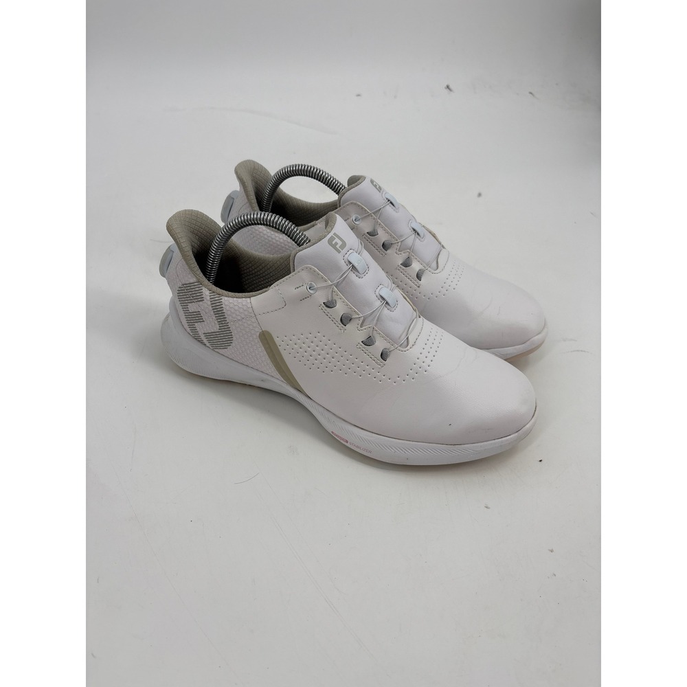 FootJoy Fuel BOA White Grey Spikeless Golf Shoes 92370 Mens 8.5 M